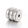 Tarnish Resistant 304 Stainless Steel Grooved Beads STAS-E425-019P-2