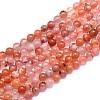 Natural South Red Agate Beads Strands G-K310-C03-6mm-01-1