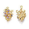 Brass Micro Pave Cubic Zirconia Pendants KK-N231-231-2