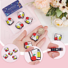 SUNNYCLUE 12Pcs Teachers' Day Food Grade Silicone Focal Beads SIL-SC0001-82-3