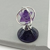 The Merkaba Star Shape Natural Amethyst & Metal Figurines PW-WG68151-06-1