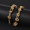 304 Stainless Steel Kont Link Chain Necklace for Men Women NJEW-P269-02G-2