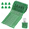 AHADERMAKER 12-Row Resin Spike Stud Cone Flatback Punk Rock Trim Mesh Bead Craft FIND-GA0003-72C-1