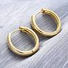 Brass Huggie Hoop Earrings EJEW-F260-01B-G-3