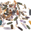 HOBBIESAY 50Pcs 5 Styles Natural Mixed Gemstone Pendants G-HY0001-47-1
