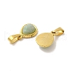 Natural Amazonite Faceted Teardrop Charms STAS-P361-01G-03-2
