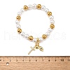 Brass Stretch Bracelets BJEW-C098-07A-5