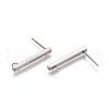 304 Stainless Steel Stud Earring Findings X-STAS-E482-03A-P-1