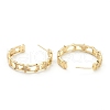 Star & Moon Brass Micro Pave Clear Cubic Zirconia Stud Earrings ZIRC-M117-21G-3