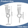 20Pcs 201 Stainless Steel Screw Eye Pin Peg Bails STAS-LP0001-21-2