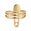 Brass Cuff Rings KK-H741-07G-1