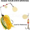 SUPERFINDINGS 56Pcs 4 Style Iron Fishing Lures IFIN-FH0001-64-5
