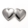 316 Stainless Steel Locket Pendants STAS-P268-07P-4