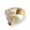 Real 18K Gold Plated Rack Plating Brass Micro Pave Clear Cubic Zirconia Pendants KK-C015-06G-05-2