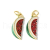 Brass Enamel Pendants KK-A252-38G-05-1