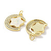 Brass Micro Pave Clear Cubic Zirconia Pendants KK-L213-046G-2