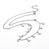 Non-Tarnish 304 Stainless Steel Pendant Bib Necklaces NJEW-G334-06P-1