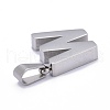 304 Stainless Steel Letter Pendants STAS-H127-W-P-3