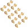5 Pairs Rack Plating Brass Micro Pave Cubic Zirconia Stud Earring Findings KK-SZ0005-96-1