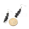 Natural Obsidian Chip Beads Dangle Earrings EJEW-JE04649-10-3