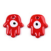 Opaque Handmade Lampwork Pendants LAMP-T011-15-B04-2