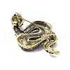 Snake Alloy Rhinestone Brooches for Backpack Clothes JEWB-M069-01AG-02-4