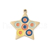 304 Stainless Steel Enamel Pendants STAS-I325-047G-1