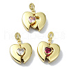 Rack Plating Real 18K Gold Plated Brass Pendants KK-B084-04G-1