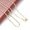 Brass Chain Necklaces X-MAK-L009-17G-3