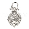 Rack Plating Brass Bead Cage Pendants KK-D025-01G-P-1