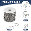 Unicraftale 316L Surgical Stainless Steel Chains DIY-UN0006-35B-3