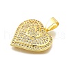 Brass Micro Pave Cubic Zirconia Pendants KK-Z104-12G-2