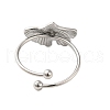 304 Stainless Steel Open Cuff Ring RJEW-M167-10E-P-3
