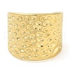 304 Stainless Steel Grooved Open Cuff Ring for Women RJEW-I098-25G-2