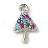 Brass Micro Pave Cubic Zirconia Charms KK-I276-45P-1