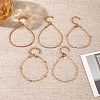 5Pcs 5 Styles Alloy Box Chain & Figaro Chain & Heart Link Chain & Ball Chain & Cable Chain Bracelets for Women WG8BA68-02-3