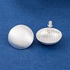 Half Round Drawbench Brass Stud Earrings for Women EJEW-G391-16S-2