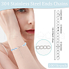 Beebeecraft 100 Strands 304 Stainless Steel Chain Extender STAS-BBC0005-51A-2