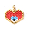 Handmade Loom Pattern MIYUKI Glass Seed Beads PALLOY-MZ00606-2