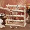 4-Tier Assembled Wood Bracelets/Bangles Display Riser Stands BDIS-WH0008-15-3