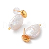 Mother's Day Jewellery Teardrop Natural Pearl Stud Earrings for Women EJEW-E303-31G-2