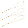 4Pcs Brass Round Ball Cable Chain Necklace Making NJEW-TAC0019-2