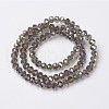 Electroplate Transparent Glass Beads Strands EGLA-A034-T2mm-S06-2