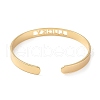 Rack Plating Brass Open Cuff Bangles for Women BJEW-M303-02B-G-3