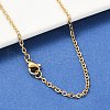 304 Stainless Steel Cable Chain Necklaces X-NJEW-K090-01G-1