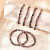 Natural Rhodonite Stretch Bracelets X-BJEW-JB04557-01-5
