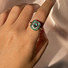 Rectangle Alloy with Rhinestone Finger Rings for Women FS-WGB46A4-01-5