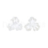 3-Petal ABS Plastic Imitation Pearl Bead Caps OACR-T018-05-2