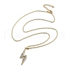 Brass Micro Pave Colorful Cubic Zirconia Pendant Necklaces for Women NJEW-D305-03G-03-3