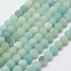 Natural Amazonite Beads Strands G-K209-03A-6mm-1